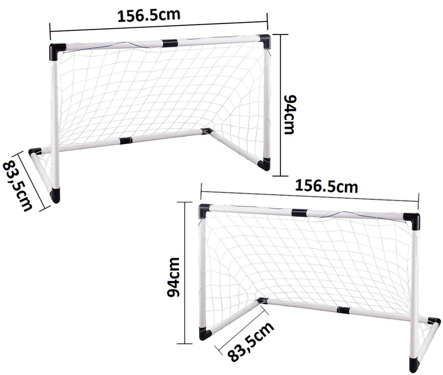 * 5731 ZESTAW 2w1 WIELKA BRAMKA PIŁKARSKA 241cm ZESTAW BRAMEK ŚLEDZIE