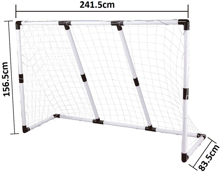 * 5731 ZESTAW 2w1 WIELKA BRAMKA PIŁKARSKA 241cm ZESTAW BRAMEK ŚLEDZIE