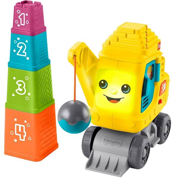 4166 FISHER-PRICE EDUKACYJNY WESOŁY DŹWIG UKŁADAJ I LICZ
