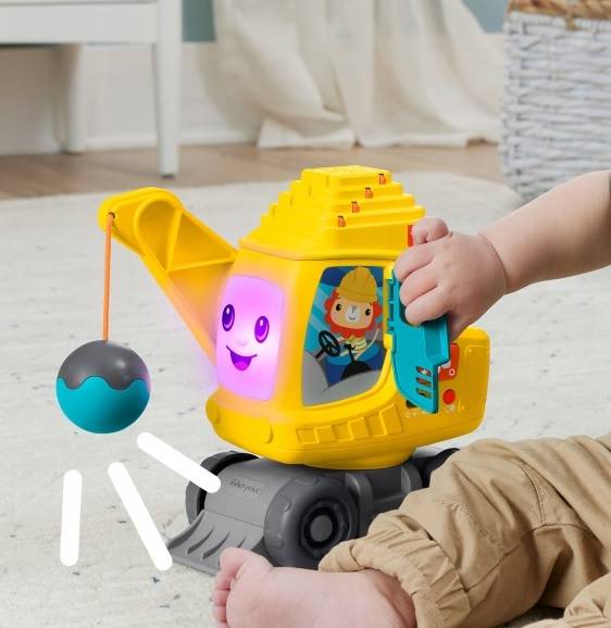 4166 FISHER-PRICE EDUKACYJNY WESOŁY DŹWIG UKŁADAJ I LICZ