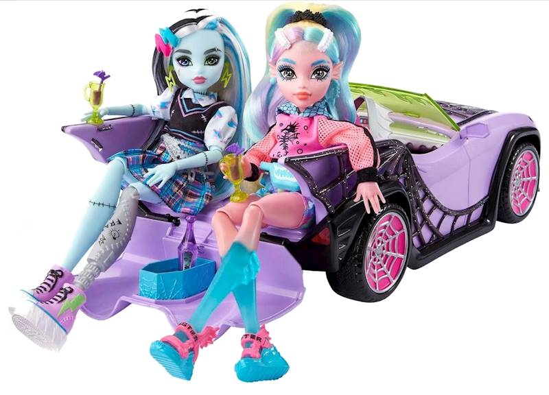 9828 MONSTER HIGH AUTO POJAZD DLA LALEK + AKCESORIA