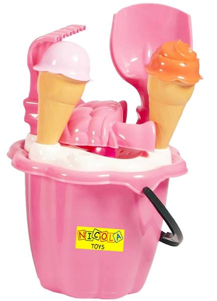 3688 DUŻE WIADERKO DO PIASKU + FOREMKI WAFELKI LODY 