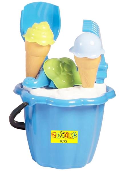 3688 DUŻE WIADERKO DO PIASKU + FOREMKI WAFELKI LODY 