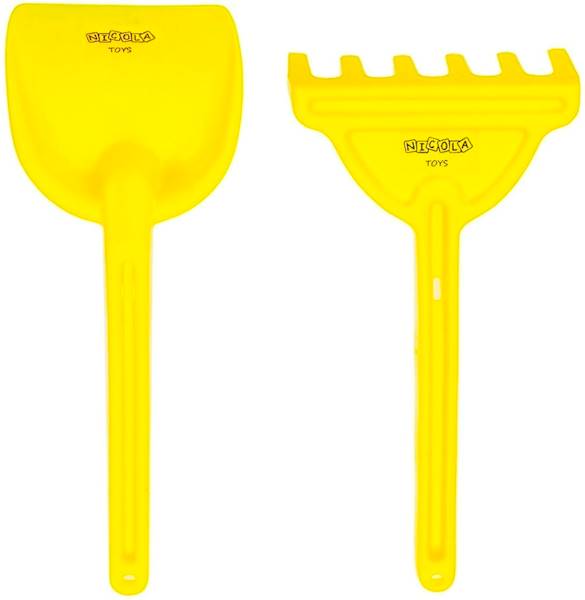 9593 ZESTAW DO PIASKU PIASKOWNICY GRABKI + ŁOPATA 27cm 