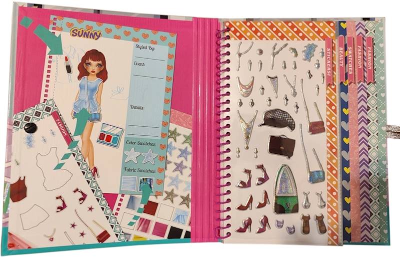 8530 ZESTAW KREATYWNY ZOSTAŃ STYLISTKĄ FASHION STICKER BOOK TOYS INN