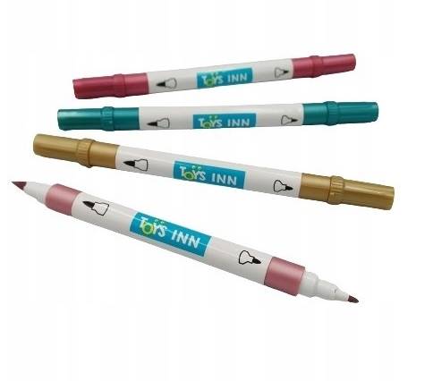 9155 ZESTAW 12szt MARKERY AKRYLOWE FLAMASTRY PISAKI 2 KOŃCÓWKI
