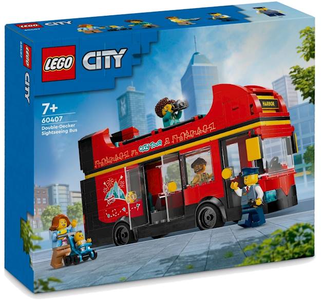 60407 KLOCKI LEGO CITY CZERWONY PIĘTROWY AUTOKAR