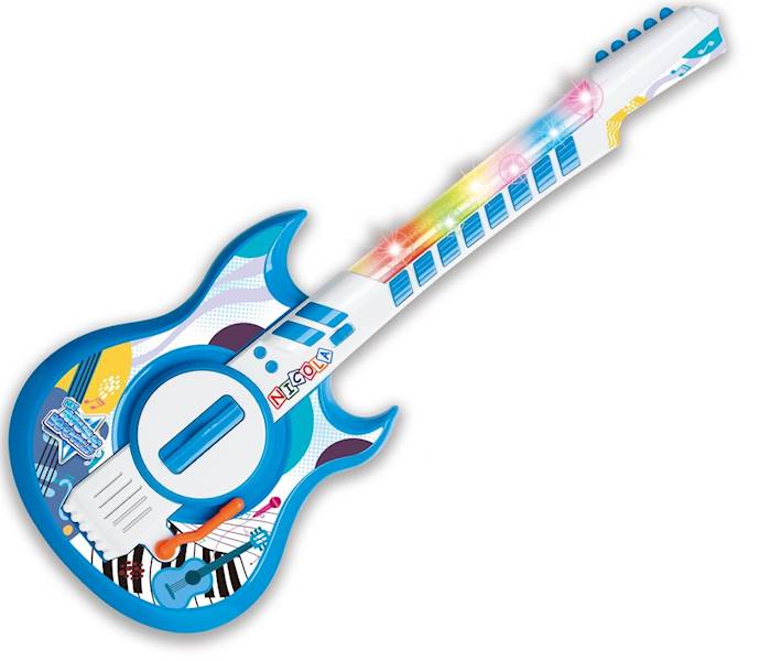 * 5960 DUŻA 57cm EDUKACYJNA INTERAKTYWNA GITARA ELEKTRONICZNA DLA DZIECI
