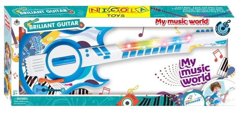 * 5960 DUŻA 57cm EDUKACYJNA INTERAKTYWNA GITARA ELEKTRONICZNA DLA DZIECI