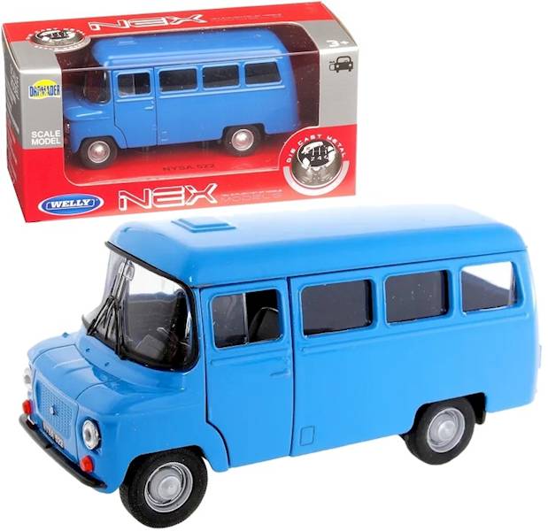 1:34 METALOWY MODEL WELLY PRL NYSA 522 NIEBIESKI 43674