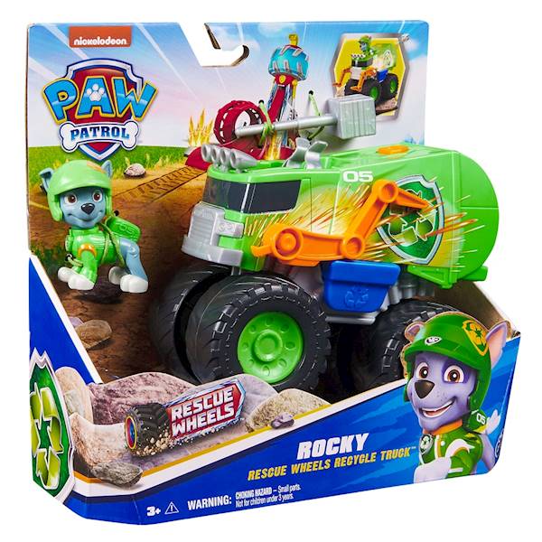 3384 PSI PATROL POJAZD ROCKY ŚMIECIARKA RESCUE WHEELS + FIGURKA