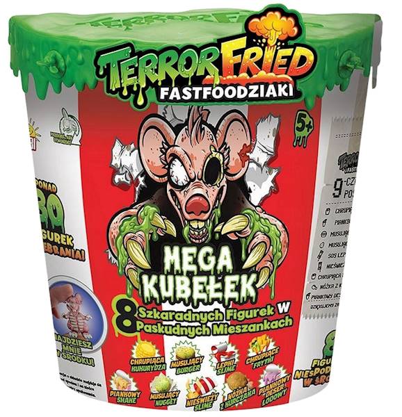 0405 TERROR FRIED FASTFOODZIAKI MEGA KUBEŁEK FIGURKI + AKCESORIA