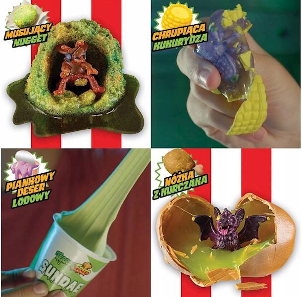 0405 TERROR FRIED FASTFOODZIAKI MEGA KUBEŁEK FIGURKI + AKCESORIA