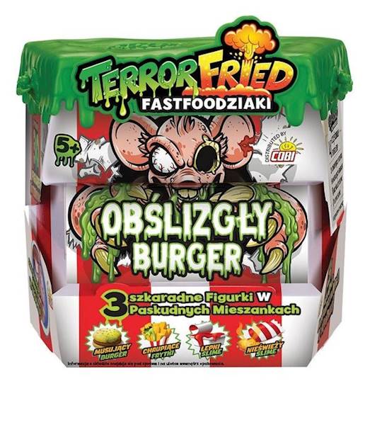 0382 TERROR FRIED FASTFOODZIAKI OBŚLIZGŁY BURGER FIGURKI + AKCESORIA