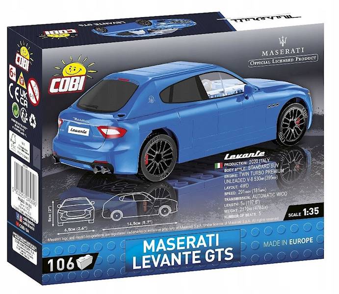 5696 KLOCKI COBI SAMOCHÓD AUTO MASERATI LEVANTE GTS