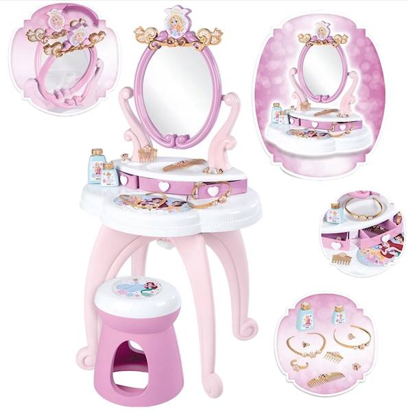 2509 SMOBY DUŻA TOALETKA 2w1 DISNEY KSIĘŻNICZKI + AKCESORIA