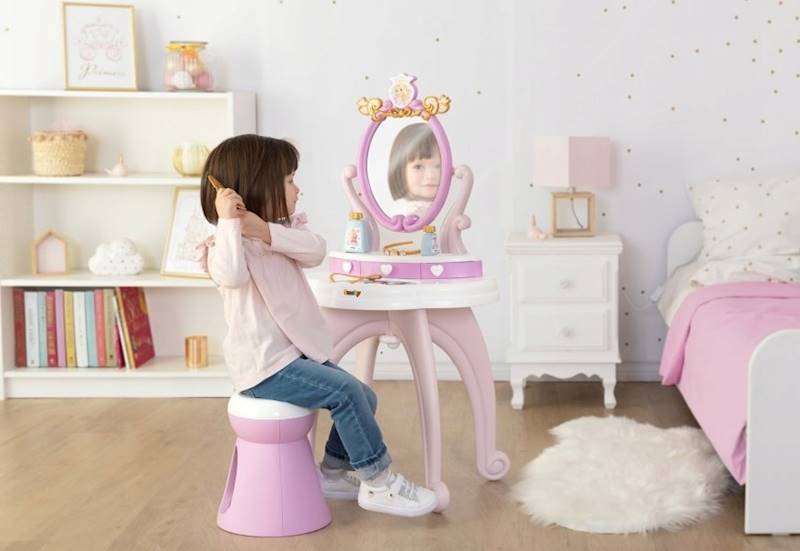 2509 SMOBY DUŻA TOALETKA 2w1 DISNEY KSIĘŻNICZKI + AKCESORIA