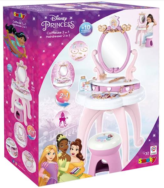 2509 SMOBY DUŻA TOALETKA 2w1 DISNEY KSIĘŻNICZKI + AKCESORIA