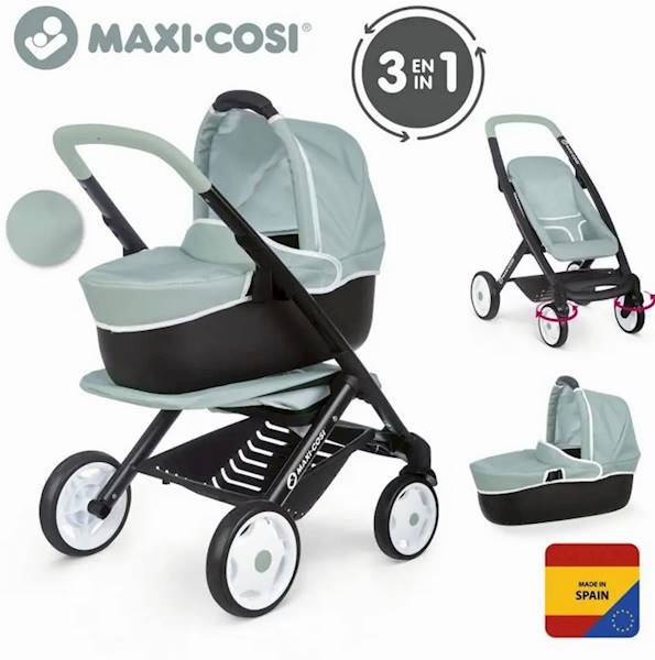 1204 DUŻY 3w1 SOLIDNY WÓZEK JAK PRAWDZIWY DLA LALEK QUINNY MAXI COSI