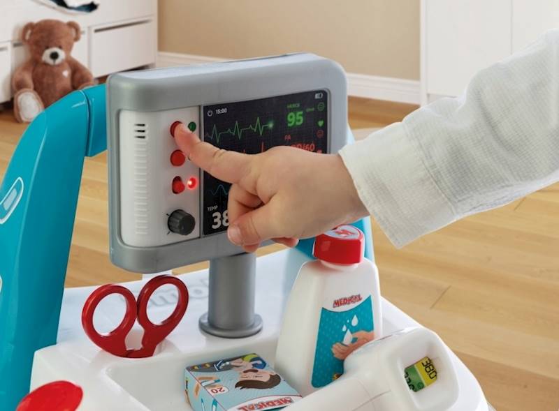 2077 SMOBY ELEKTRONICZNY WÓZEK MEDYCZNY MAŁY LEKARZ + AKCESORIA