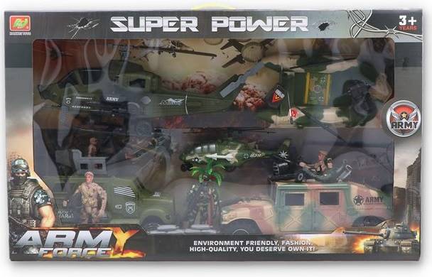 8983 OLBRZYMI ZESTAW MILITARNY JEEP WOJSKOWY PONTON HELIKOPTER+ ŻOŁNIERZYKI