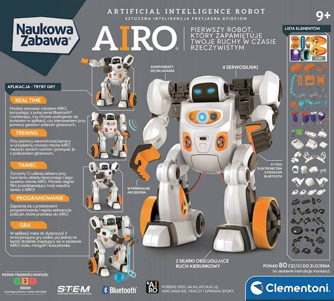 50819 INTERAKTYWNY ROBOT AIRO SZTUCZNA INTELIGENCJA NAUKOWA ZABAWA