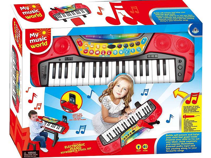 2235 DUŻE ELEKTRONICZNE PIANINKO ORGANKI KEYBOARD + KRZESEŁKO