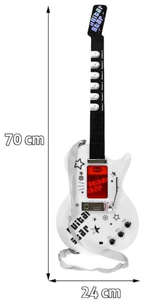 8634 ZESTAW MAŁEGO MUZYKA GITARA ELEKTRYCZNA + MIKROFON I WZMACNIACZ
