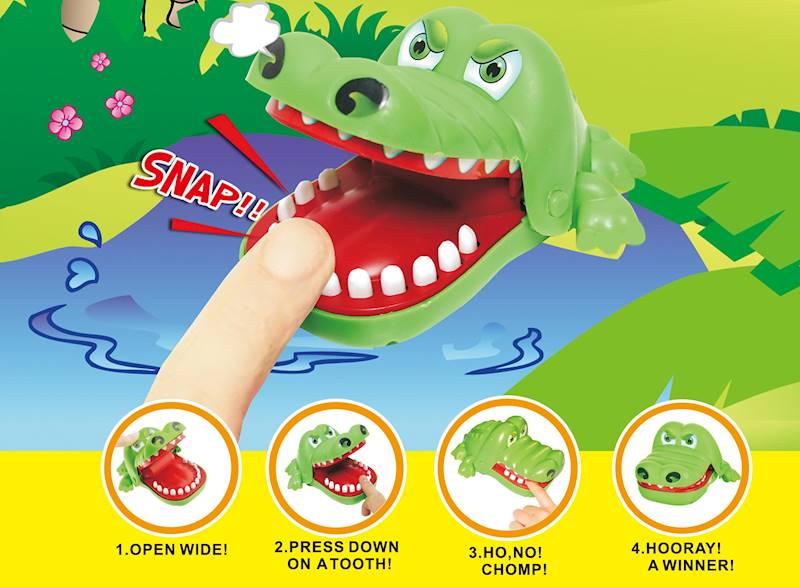 * 2211 Zręcznościowa gra rodzinna krokodyl chory ząbek krokodylek u dentysty