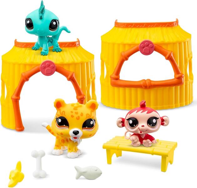 5158 LITTLEST PET SHOP ZESTAW DŻUNGLA 3 FIGURKI PRACA ZBIOROWA AKCESORIA