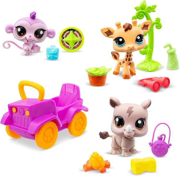 5240 LITTLEST PET SHOP ZESTAW SAFARI 3 FIGURKI PRACA ZBIOROWA AKCESORIA