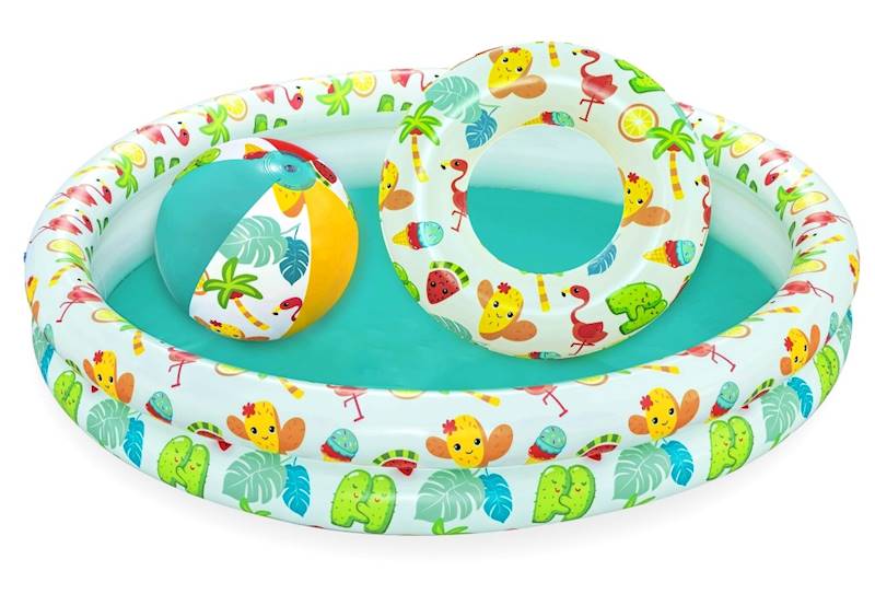 51124 Bestway 122 x 20 cm Basen brodzik dmuchany dla dzieci kółko piłka