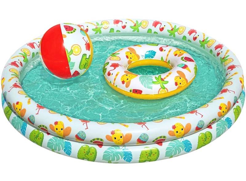51124 Bestway 122 x 20 cm Basen brodzik dmuchany dla dzieci kółko piłka