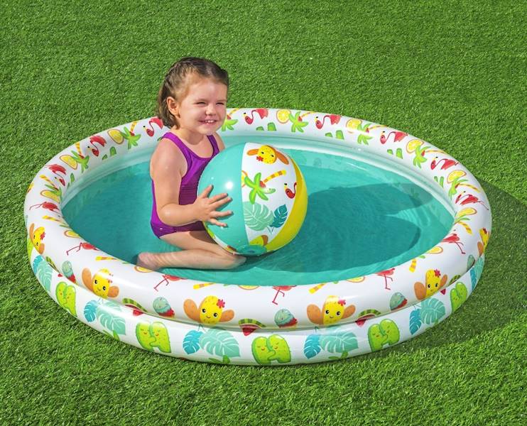 51124 Bestway 122 x 20 cm Basen brodzik dmuchany dla dzieci kółko piłka