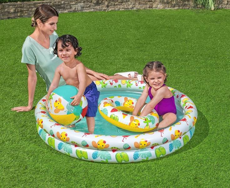 51124 Bestway 122 x 20 cm Basen brodzik dmuchany dla dzieci kółko piłka