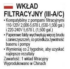 58012 Filtr wkład do pompy typu III / A / C Bestawy