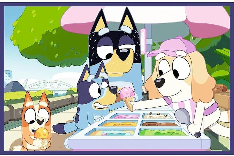 4462 Trefl puzzle  2x24 elementy Zabawna Bluey dwa obrazki