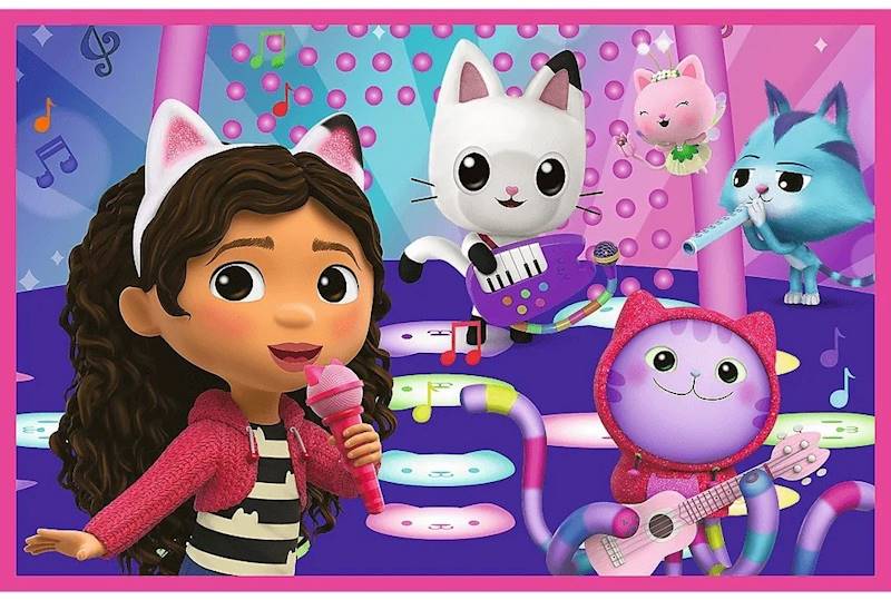 4332 Trefl Puzzle 2x24 elementy Gabby zabawy z Gabi