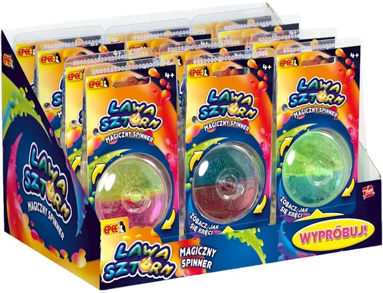3685 Lawa Sztorm – Magiczny spinner zobacz jak sie kręci różowo-zielony 