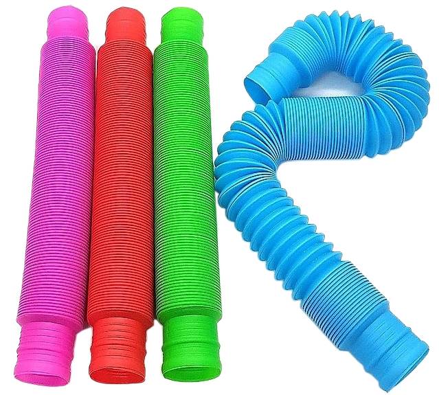 3697 Zestaw 4 sztuki Rurki Pop antystresowe sensoryczne