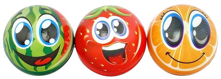 7844 Piłeczka piankowa Wesołe owocki piłka antystresowa gniotek miękka 