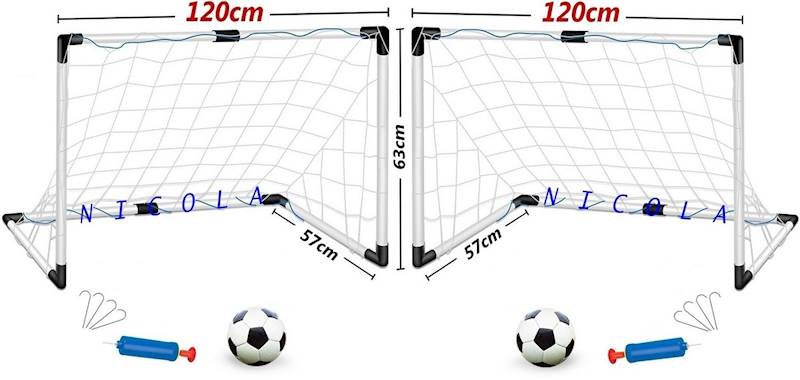 2x 3515 ZESTAW 2 BRAMKI + 2 SIATKI + 2 PIŁKI +ŚLEDZIE