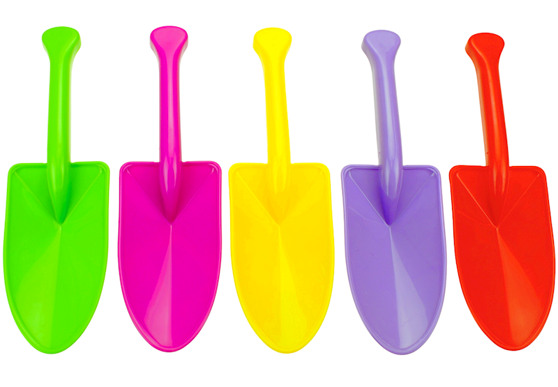 1429 Kolorowa łopatka szpadelek " cukrówka " łopata do piasku 27 cm