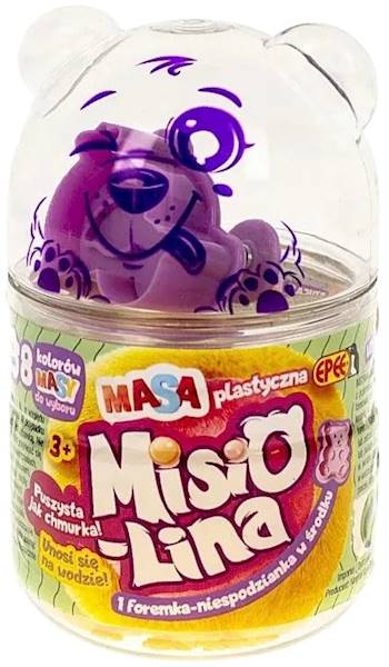 3852 Misiolina Masa plastyczna chmurkolina foremka niespodzianka pomarańcz