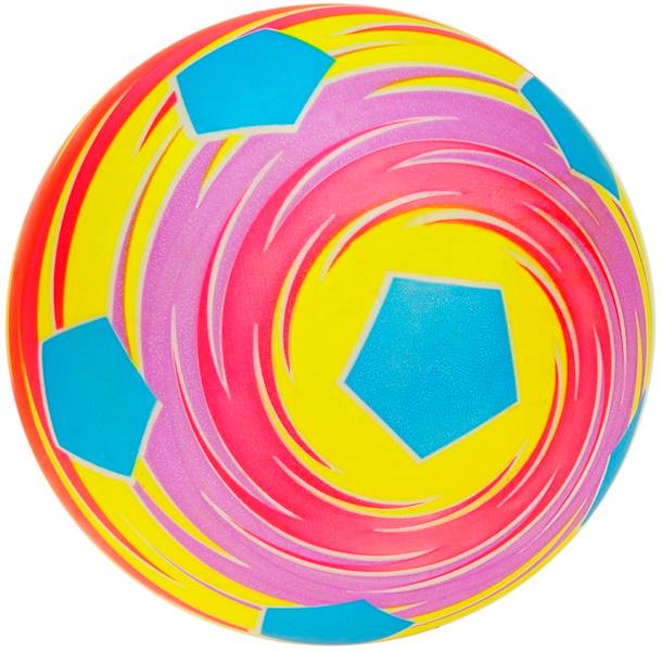 * 1092 Duża gumowa kolorowa piłka do gry na plażę piłeczka 24cm 