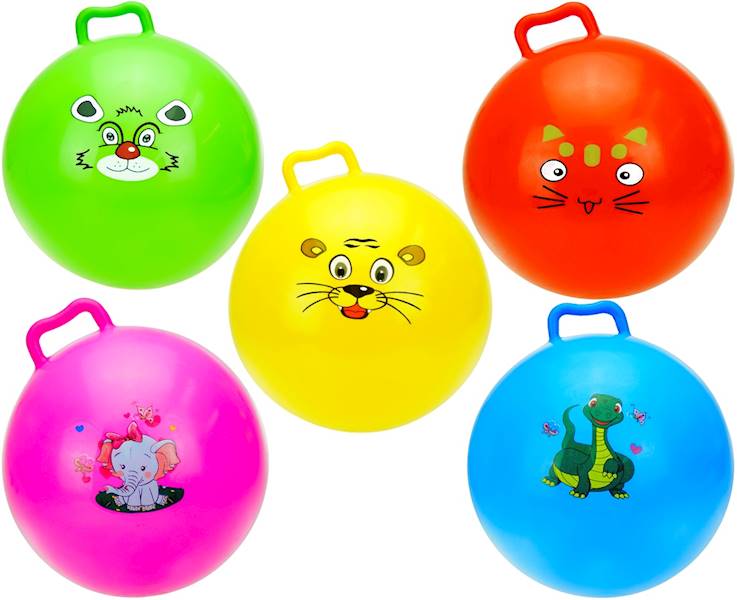 * 1344 Duża gumowa piłka dla dzieci z rączką do gry ogrodowa na plaże 24 cm