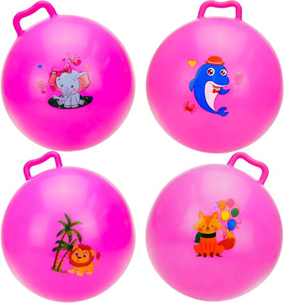 * 1344 Duża gumowa piłka dla dzieci z rączką do gry ogrodowa na plaże 24 cm