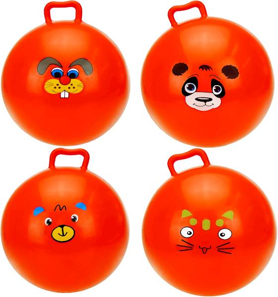 * 1344 Duża gumowa piłka dla dzieci z rączką do gry ogrodowa na plaże 24 cm