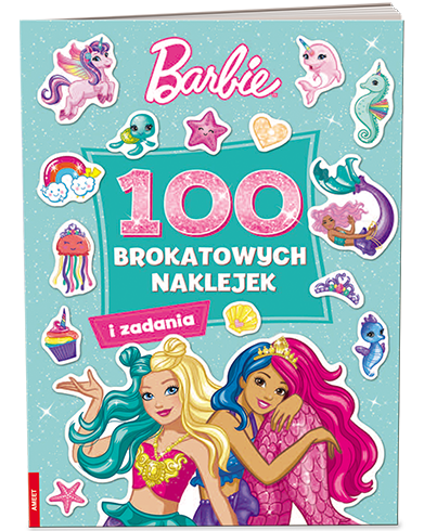 1619 Barbie 100 Brokatowych Naklejek Praca Zbiorowa
