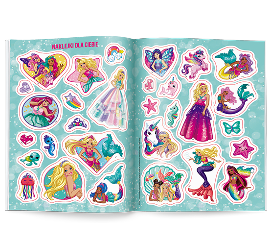 1619 Barbie 100 Brokatowych Naklejek Praca Zbiorowa